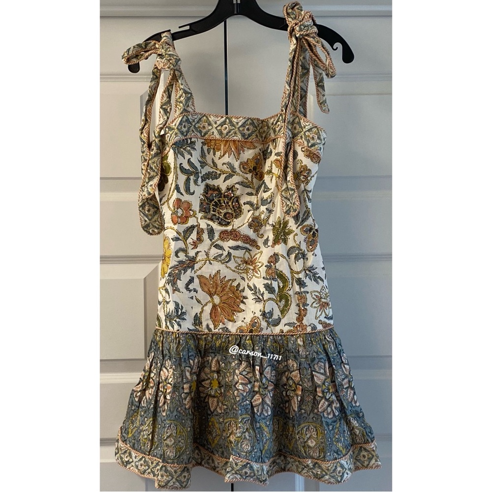 Zimmermann Edie Tie Mini Dress - Picture 4 of 9